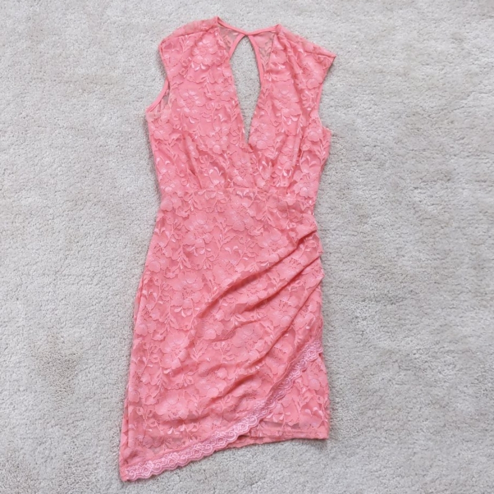 Sexy Lace Open Front/Back Mini Dress